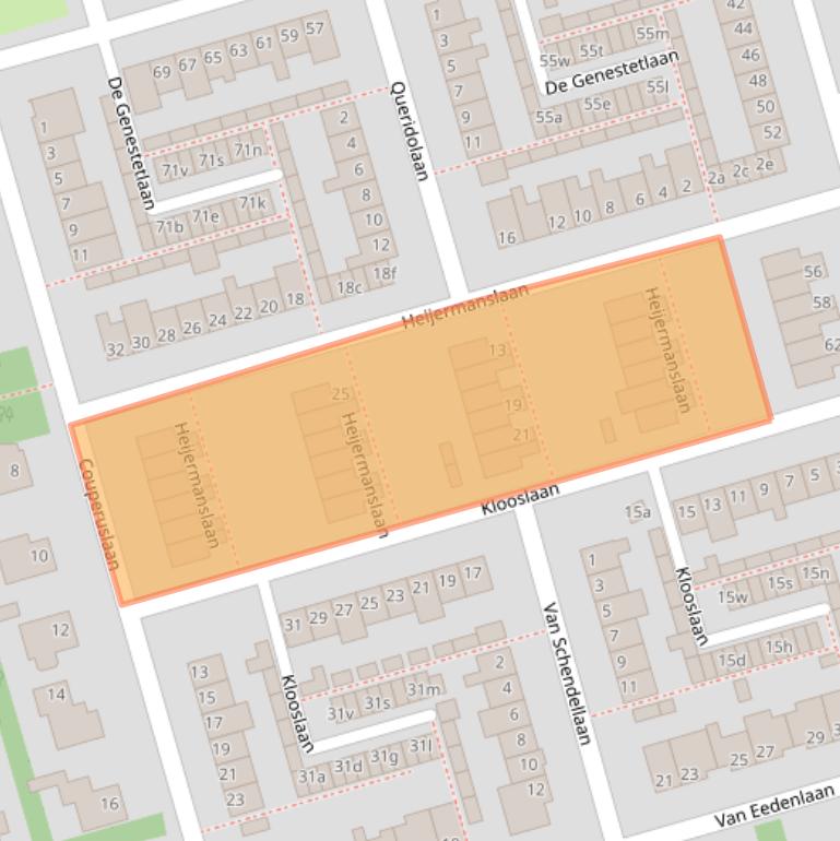 Kaart van postcodegebied 4707LH.