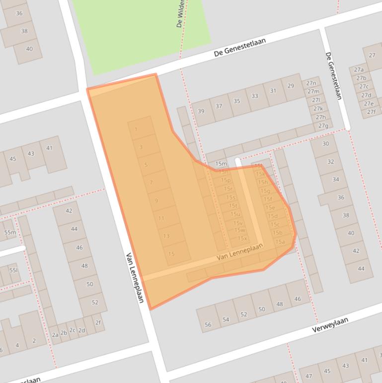 Kaart van postcodegebied 4707LL.