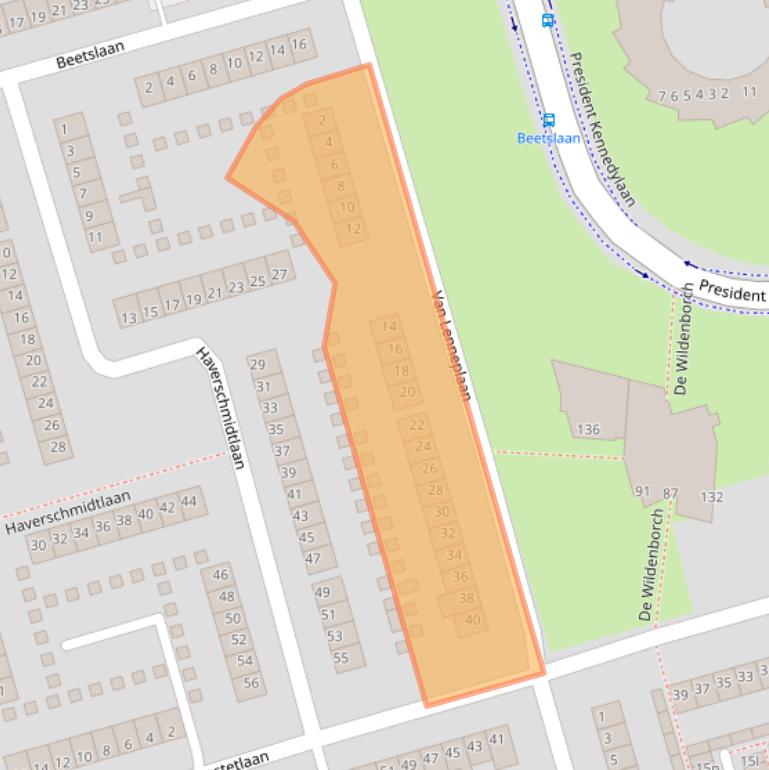 Kaart van postcodegebied 4707LM.