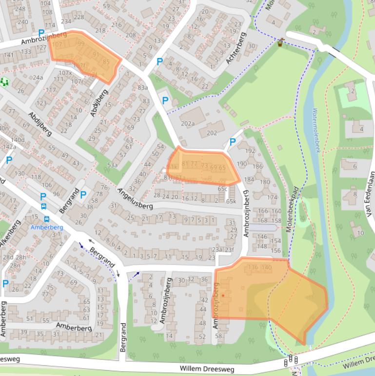 Kaart van postcodegebied 4707ML.