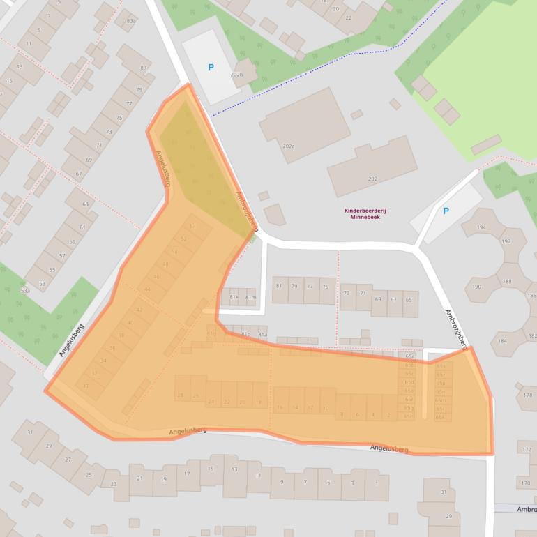 Kaart van postcodegebied 4707NK.