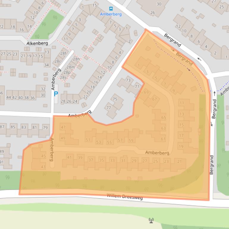 Kaart van postcodegebied 4707NP.