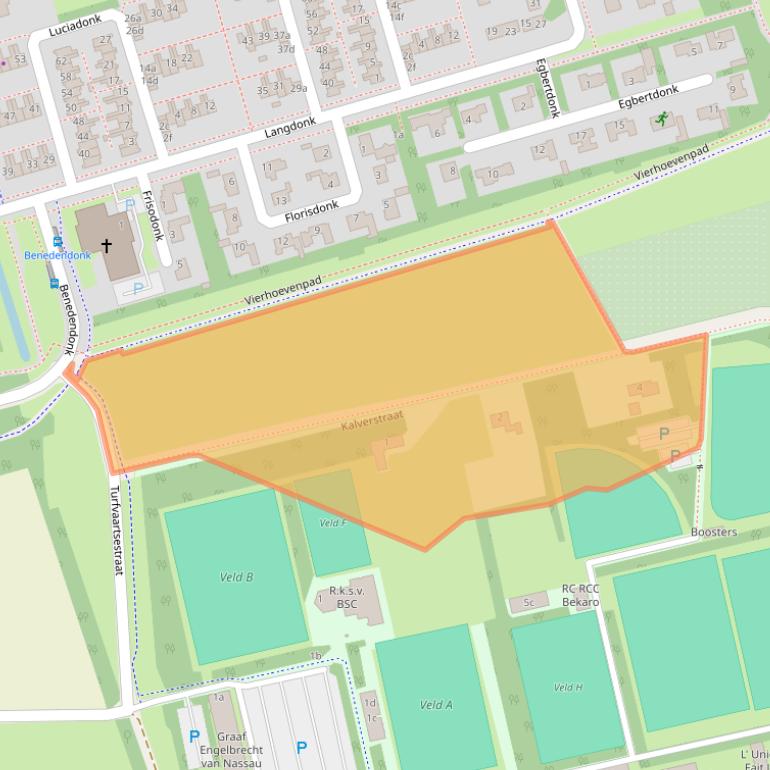 Kaart van postcodegebied 4707PC.