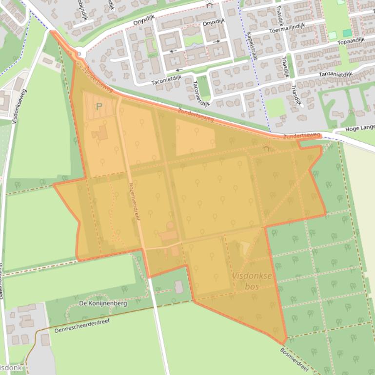 Kaart van postcodegebied 4707PD.