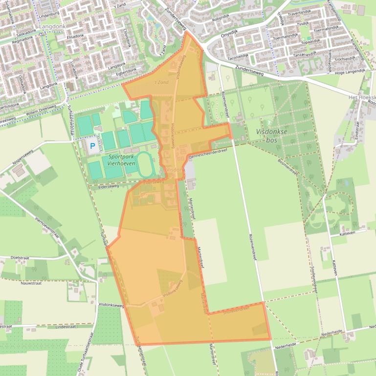 Kaart van postcodegebied 4707PE.