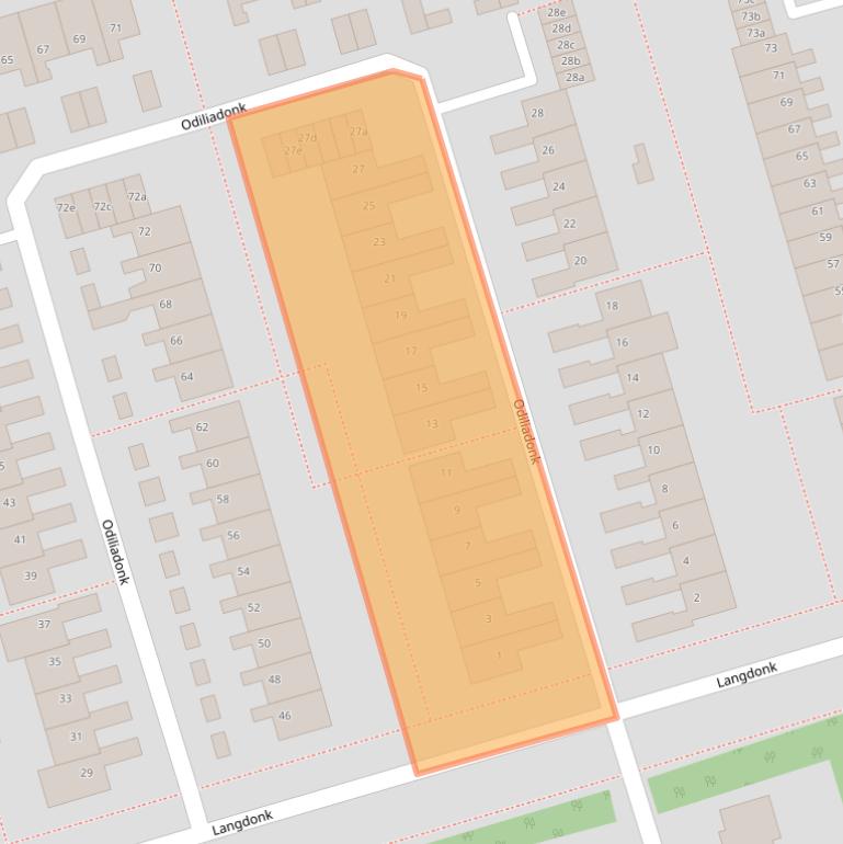 Kaart van postcodegebied 4707TJ.