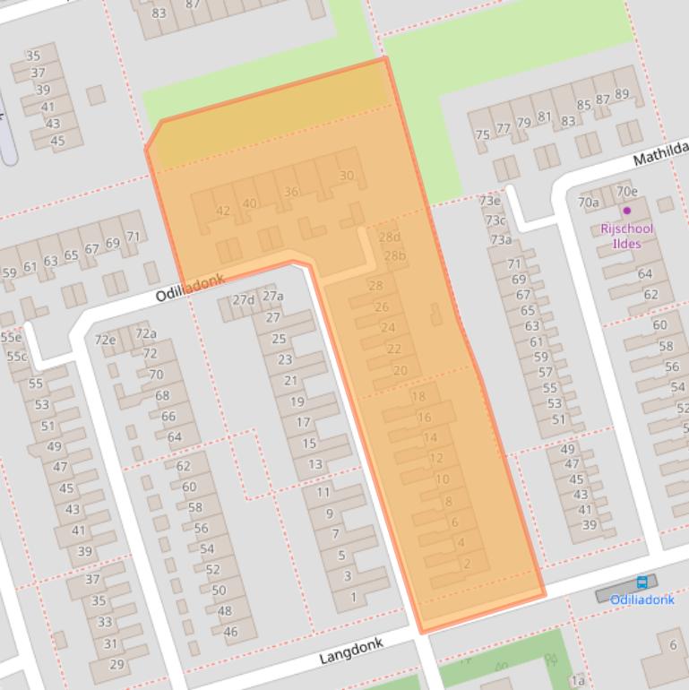 Kaart van postcodegebied 4707TK.