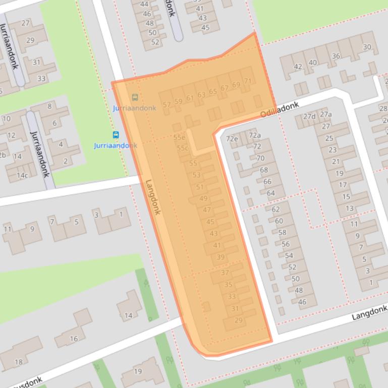 Kaart van postcodegebied 4707TL.