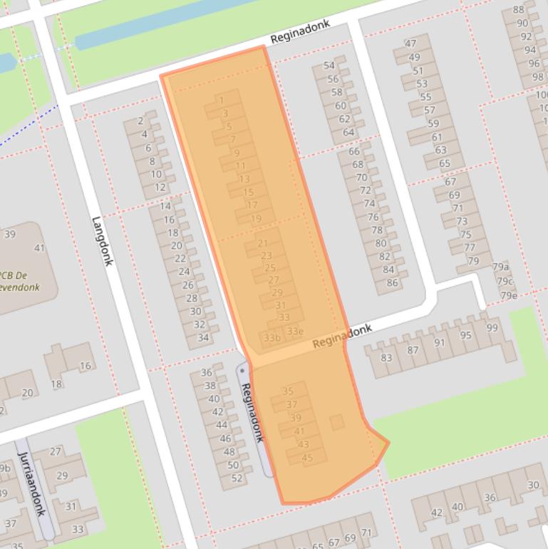 Kaart van postcodegebied 4707TN.