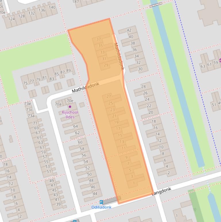 Kaart van postcodegebied 4707VB.