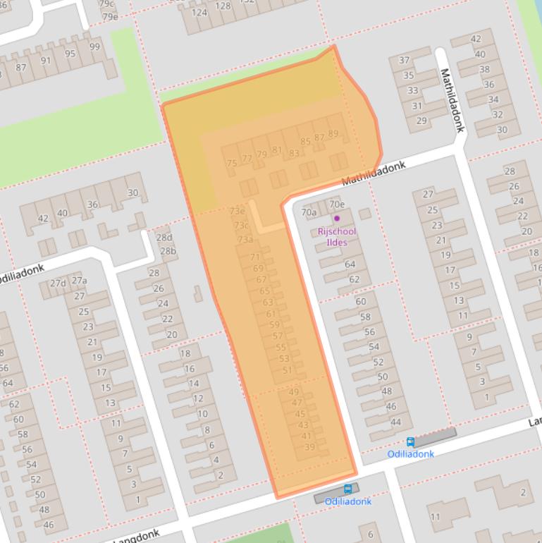 Kaart van postcodegebied 4707VD.