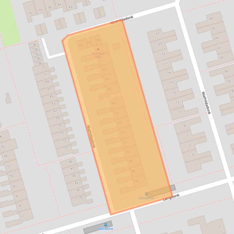 Kaart van postcodegebied 4707VE.