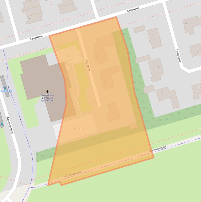 Kaart van postcodegebied 4707VG.