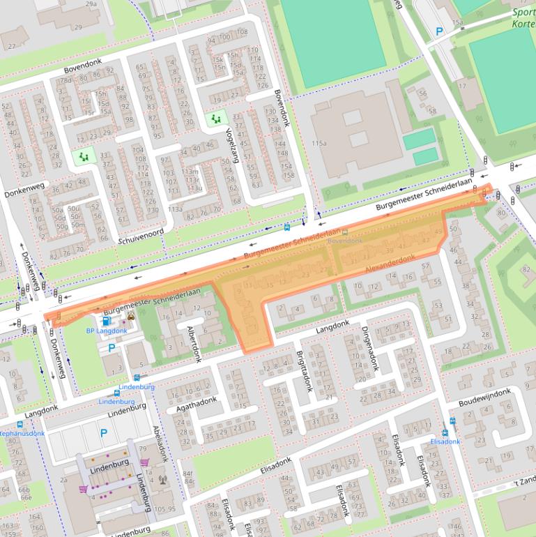 Kaart van postcodegebied 4707WB.