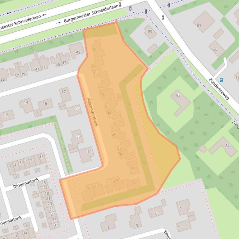 Kaart van postcodegebied 4707WD.