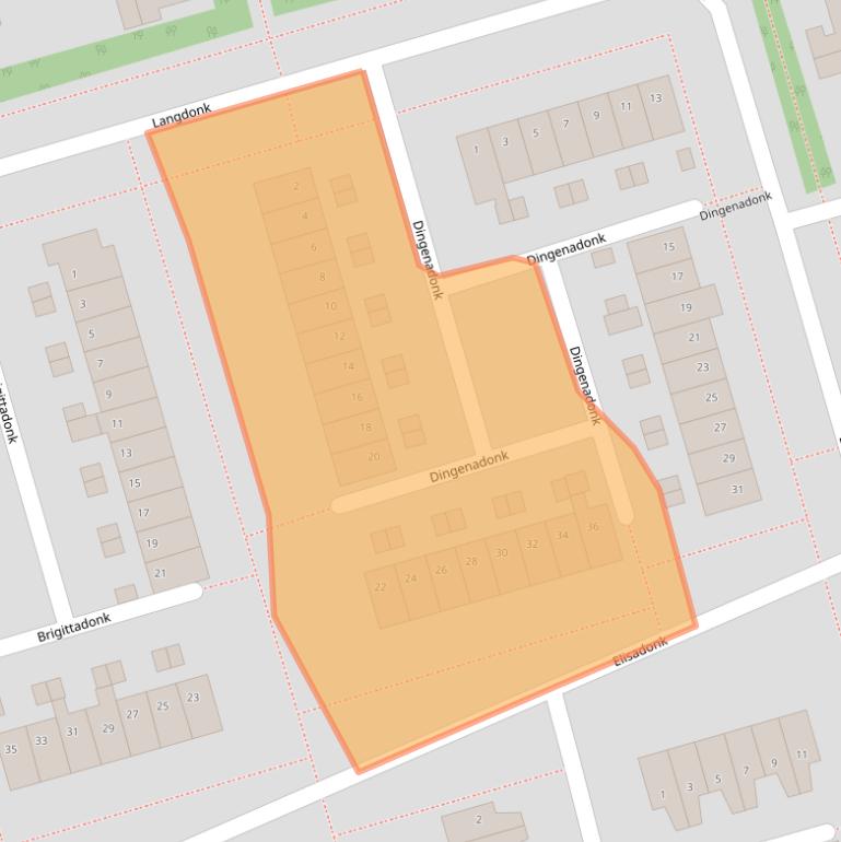 Kaart van postcodegebied 4707WG.