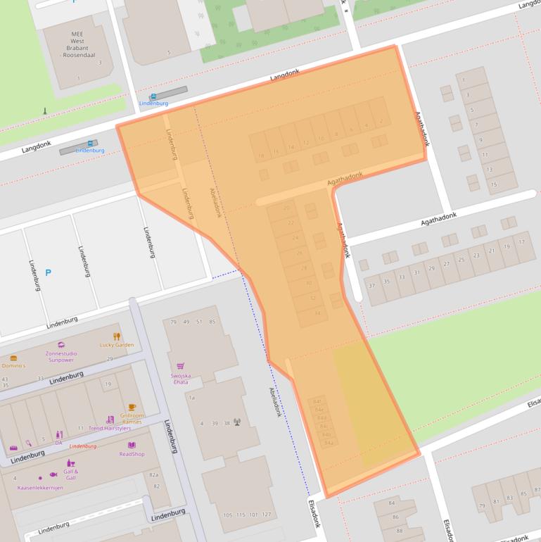 Kaart van postcodegebied 4707WL.