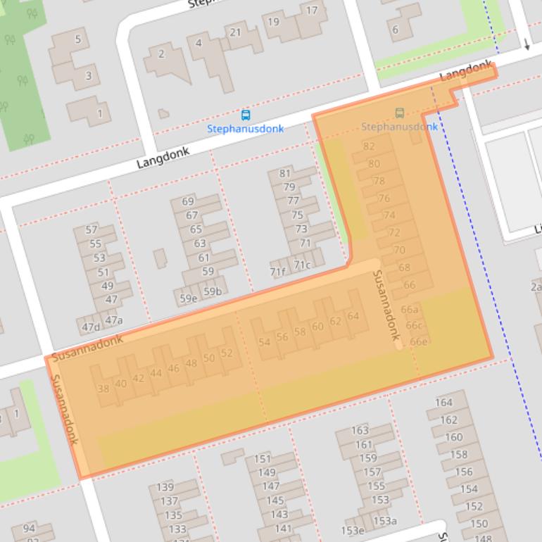 Kaart van postcodegebied 4707WS.