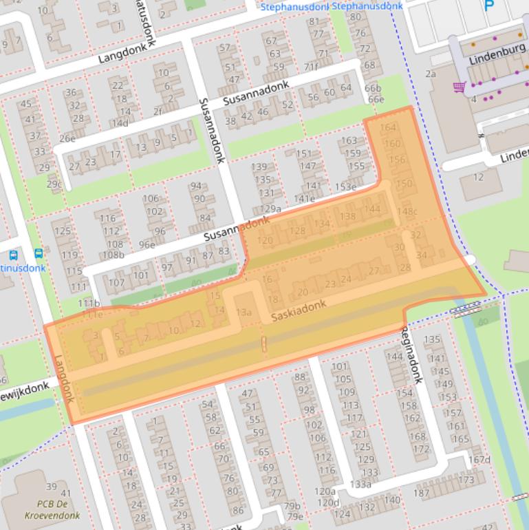 Kaart van postcodegebied 4707WZ.