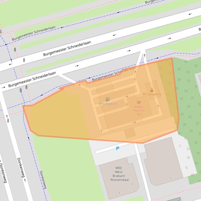 Kaart van postcodegebied 4707XC.