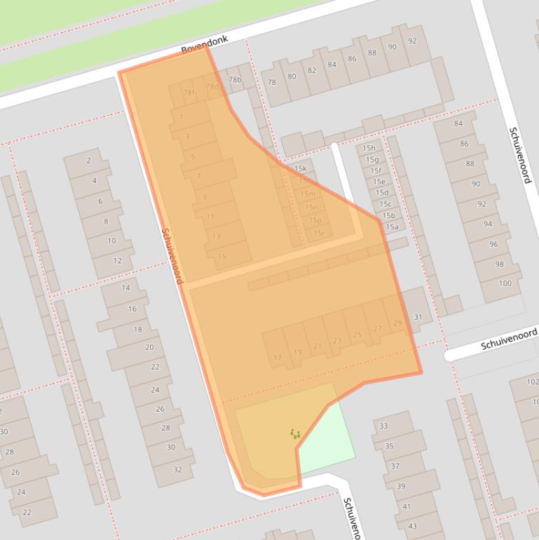 Kaart van postcodegebied 4707XL.