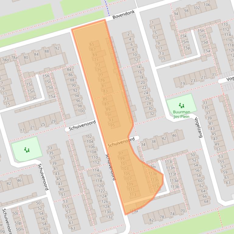 Kaart van postcodegebied 4707XN.