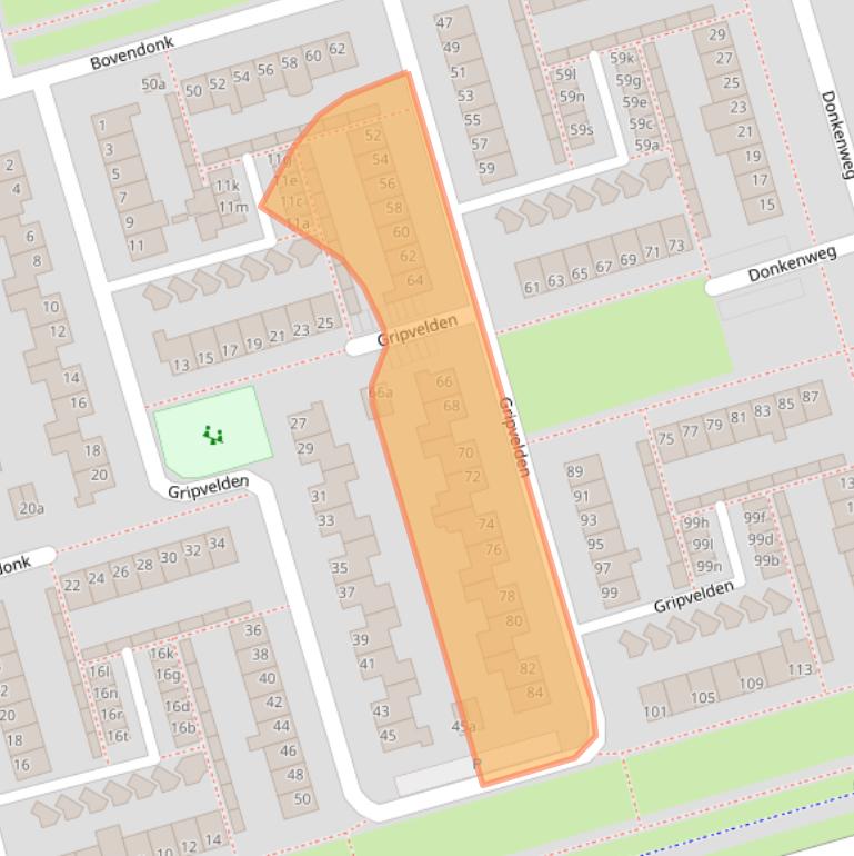 Kaart van postcodegebied 4707ZG.