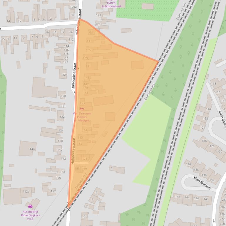 Kaart van postcodegebied 4708AB.