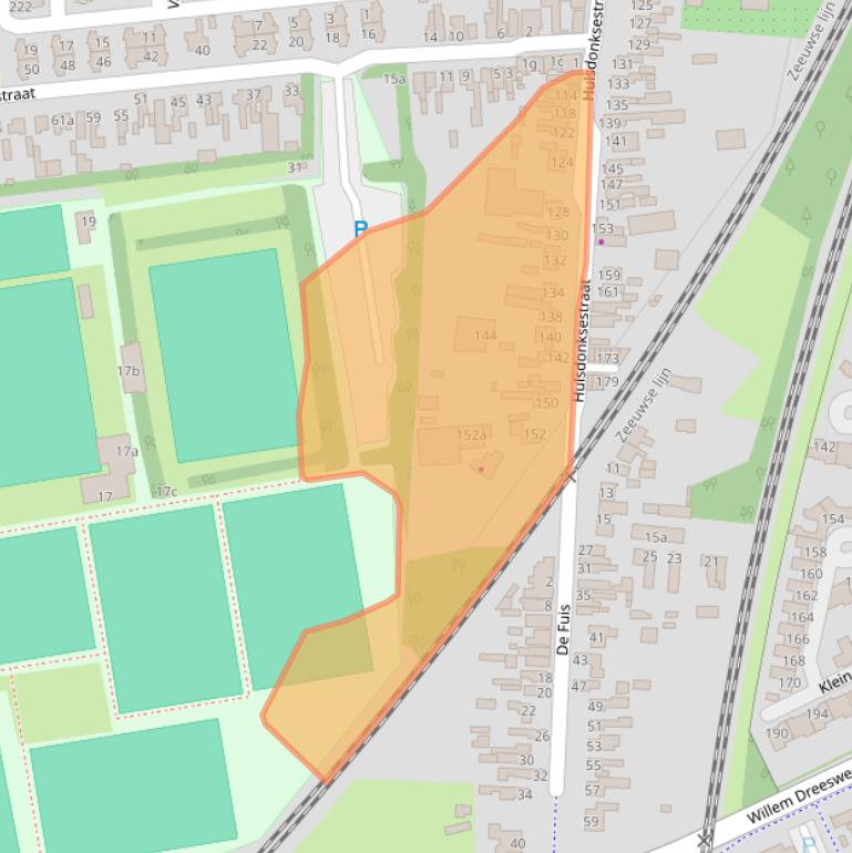 Kaart van postcodegebied 4708AD.