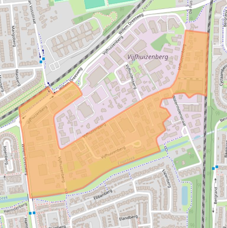 Kaart van postcodegebied 4708AJ.