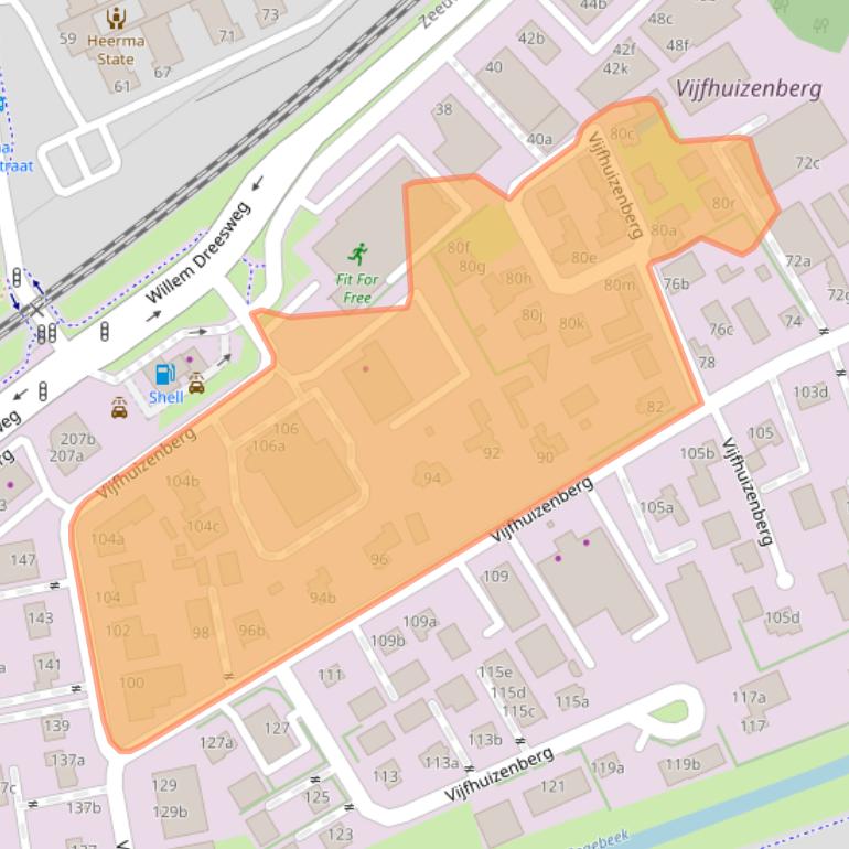 Kaart van postcodegebied 4708AM.