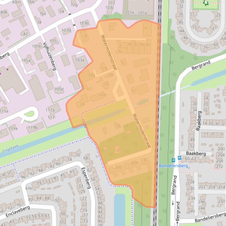 Kaart van postcodegebied 4708AN.