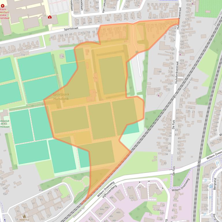 Kaart van postcodegebied 4708AP.