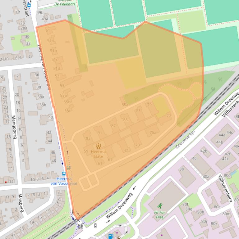 Kaart van postcodegebied 4708AW.