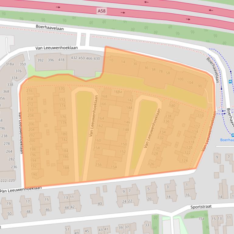 Kaart van postcodegebied 4708BD.