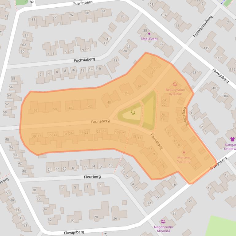 Kaart van postcodegebied 4708CC.