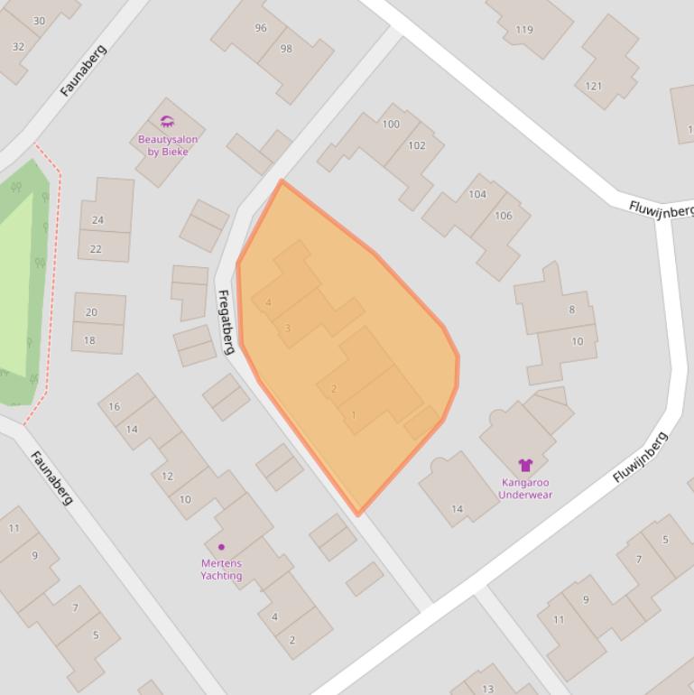 Kaart van postcodegebied 4708CJ.