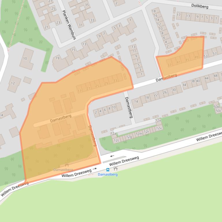 Kaart van postcodegebied 4708DA.