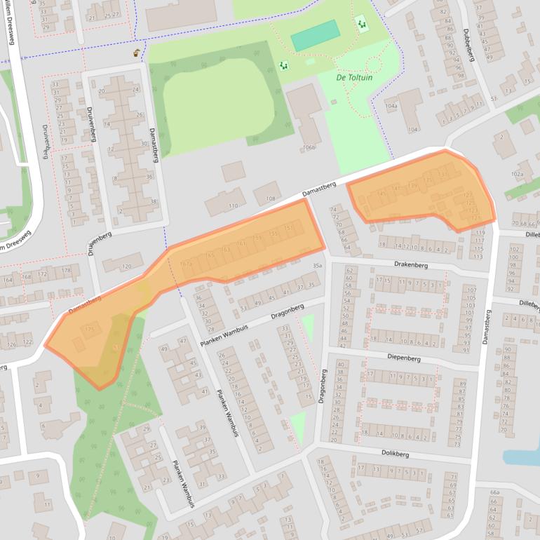 Kaart van postcodegebied 4708DC.