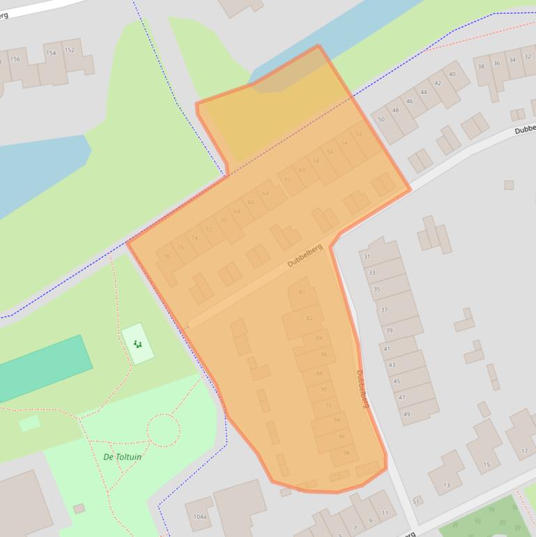 Kaart van postcodegebied 4708DK.