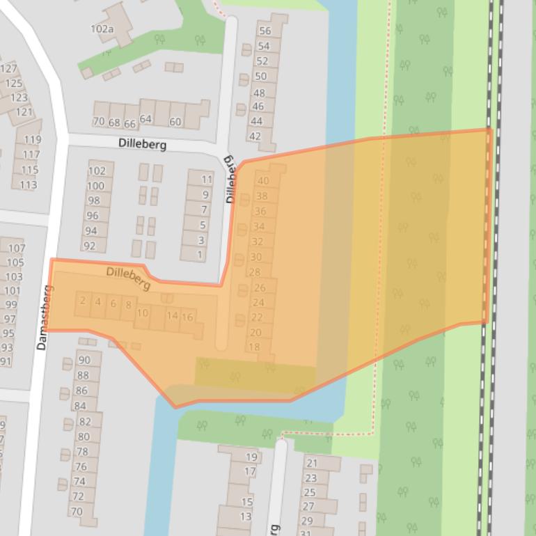 Kaart van postcodegebied 4708DL.