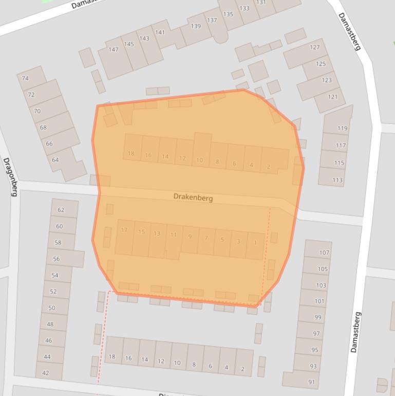 Kaart van postcodegebied 4708DS.