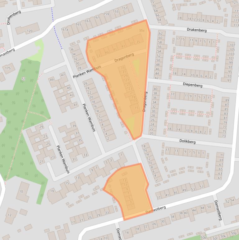 Kaart van postcodegebied 4708DT.