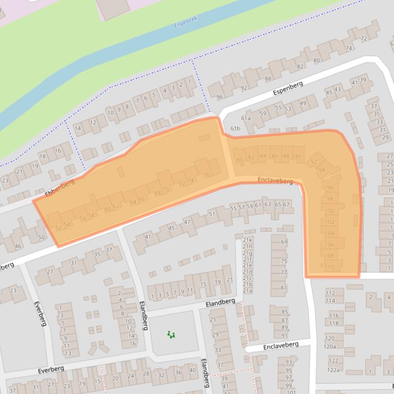Kaart van postcodegebied 4708EB.