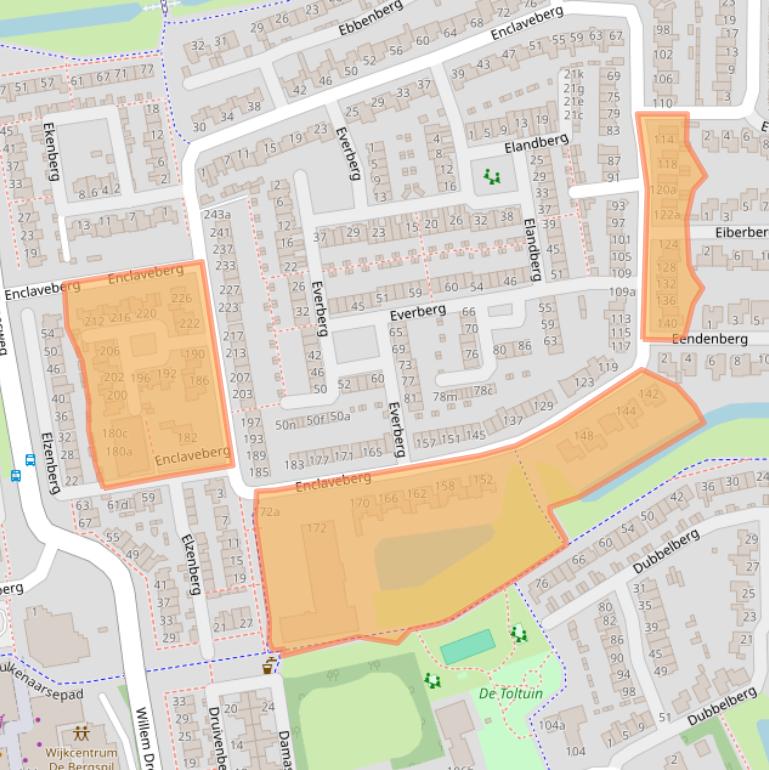 Kaart van postcodegebied 4708EC.