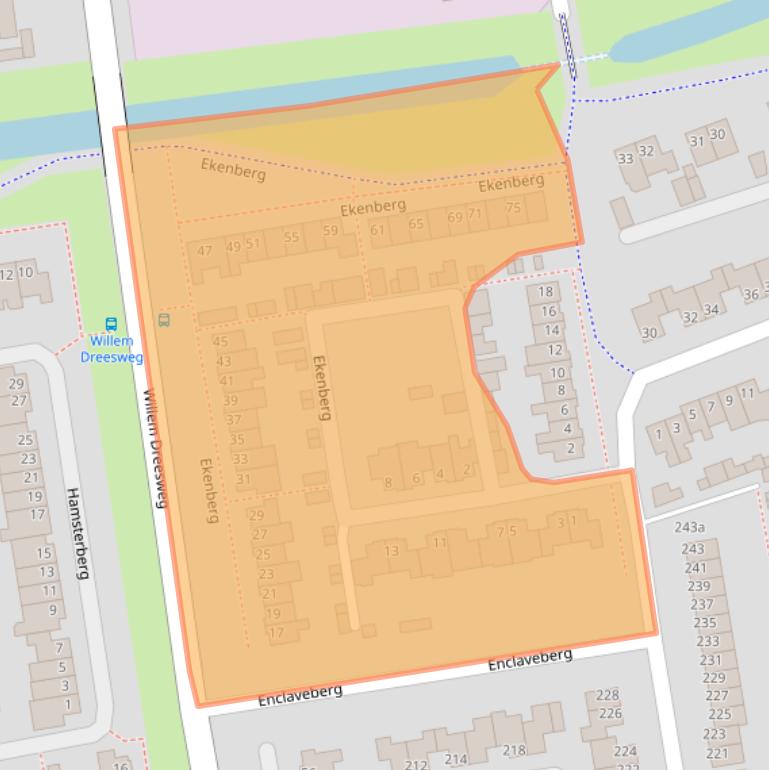 Kaart van postcodegebied 4708EJ.