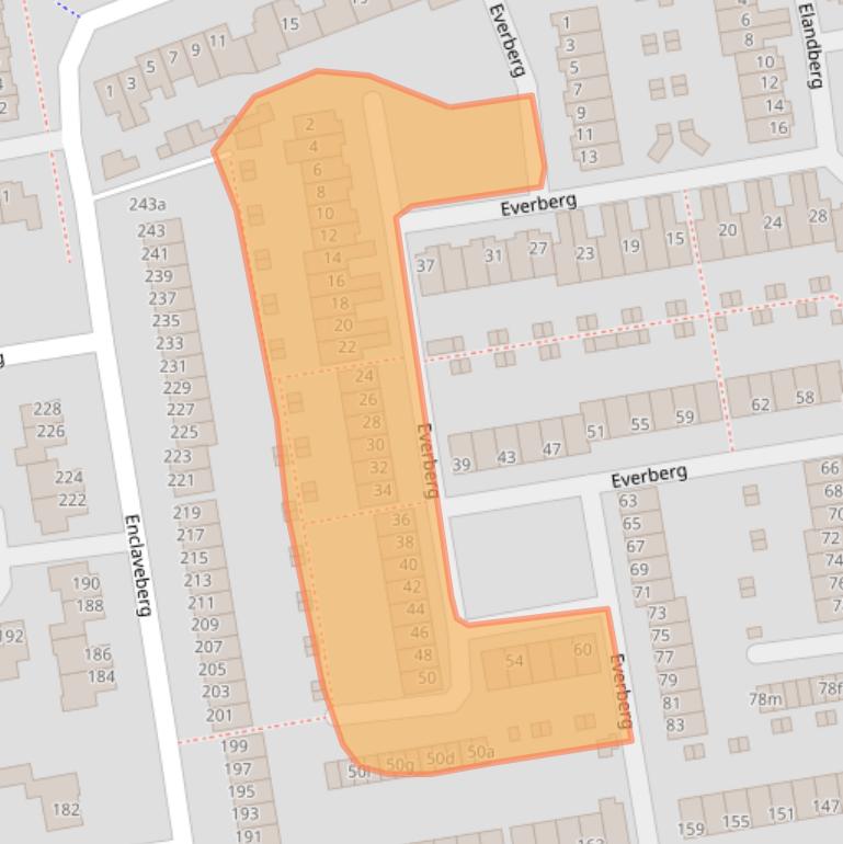 Kaart van postcodegebied 4708ET.