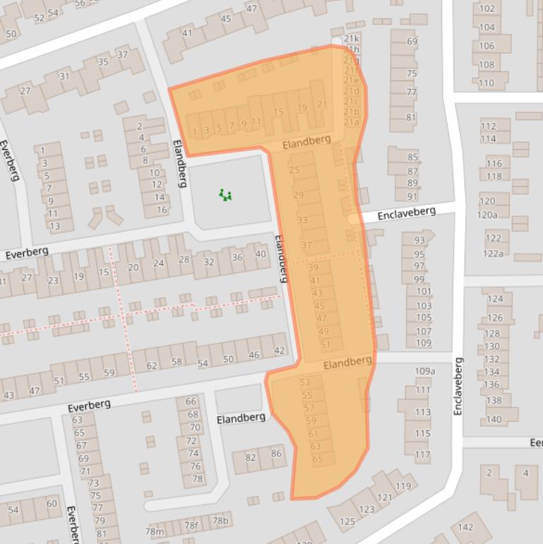 Kaart van postcodegebied 4708EX.
