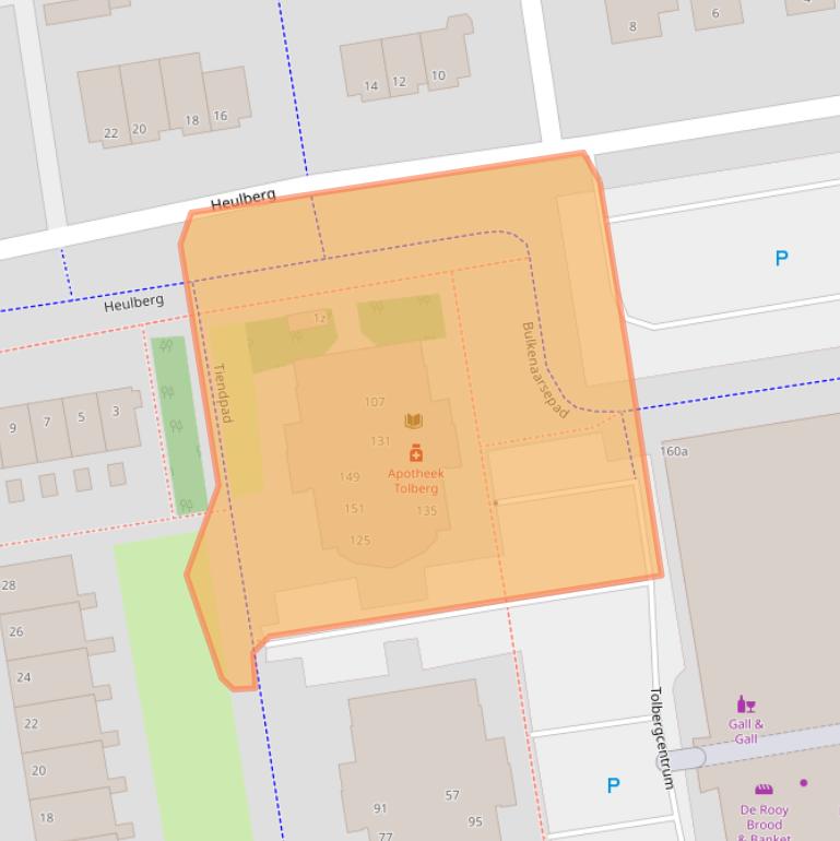 Kaart van postcodegebied 4708GC.