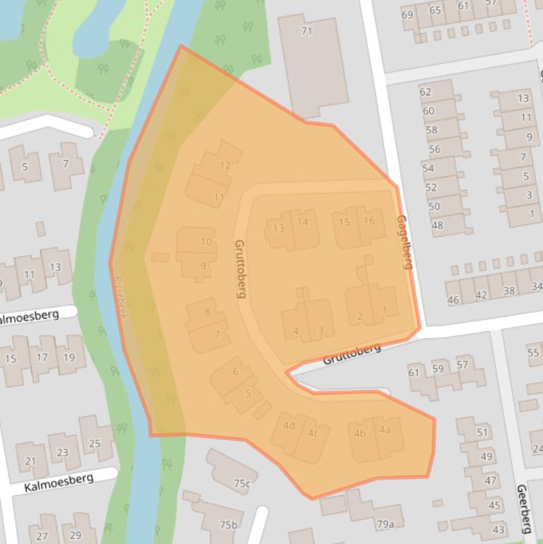 Kaart van postcodegebied 4708GH.